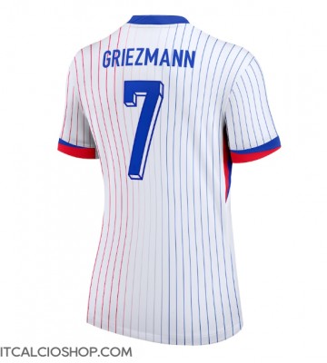 Francia Antoine Griezmann #7 Seconda Maglia Femmina Europei 2024 Manica Corta